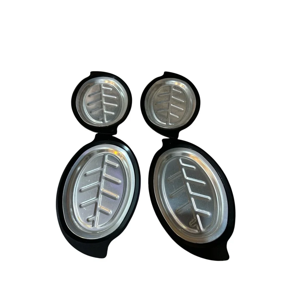 Nordic Ware No 310‎ Platter Holder Steak Fajita Plates Lot of 4 Stainless Steel